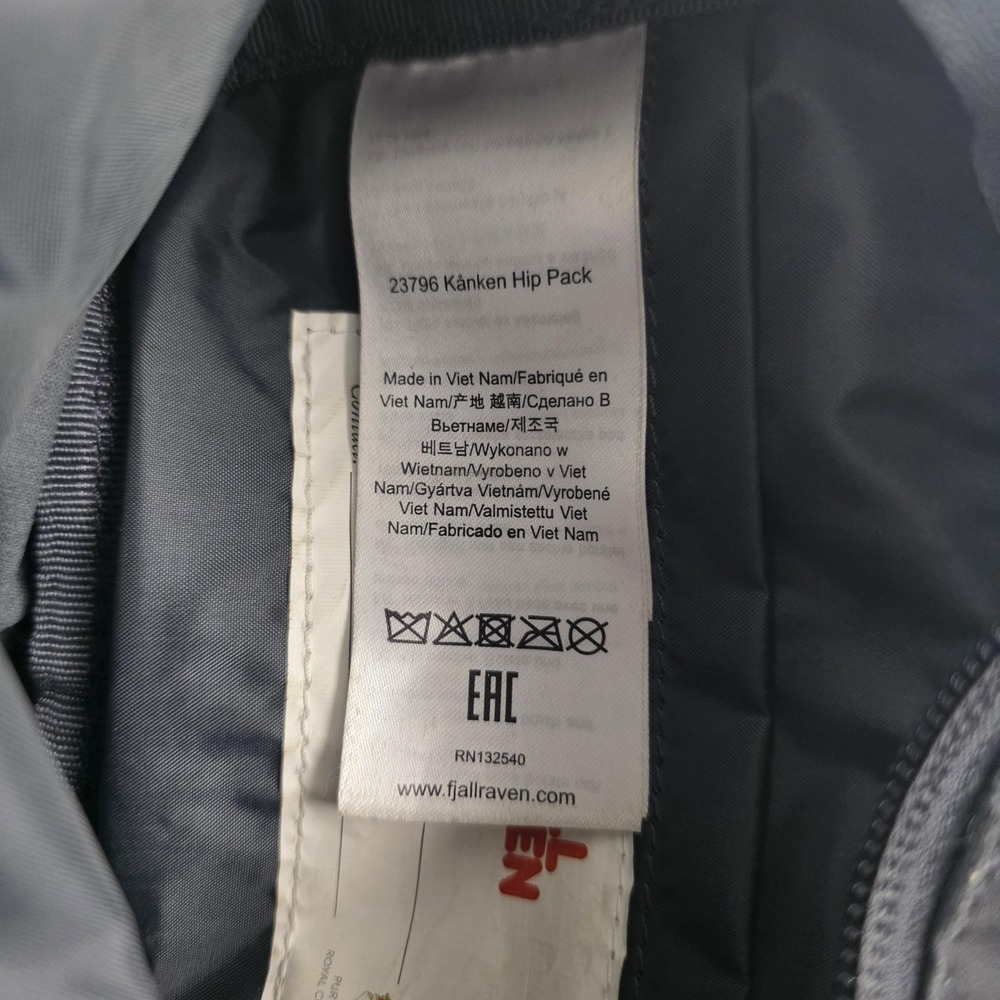 Fjallraven Kanken Hip Pack Belt Bag Womens Small Blue Canvas Travel Waist - Picture 12 of 13